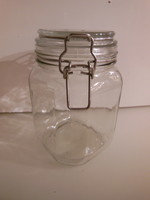 Jar - with buckle - 1 liter - 16 x 12 cm - old - German - perfect - quality
