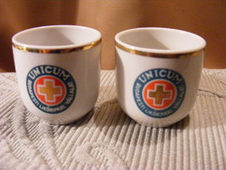 2 db hollóházi  Unicum pohár