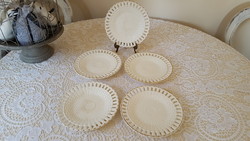 Beautiful Viennese porcelain plate with an openwork pattern, 5 pieces.