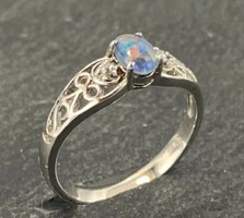 Opal gemstone/sterling silver ring, 925 - new 51 picimères
