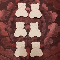 Christmas ceramic teddy bear, teddy bear decorations, gift attendants