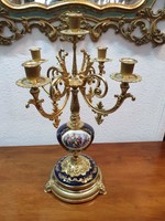 Five-branched porcelain candle holder