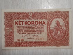 Két korona 1920   2 korona  2a a sorozat