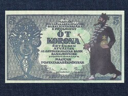 Pénztárjegy (1919-1920) gúnyrajzos 5 Korona bankjegy 1919 replika (id64689)