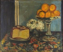 1L068 xx. Century Hungarian painter: still life with oranges