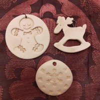Christmas ceramic decorations, gift attendants