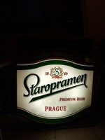 STAROPRAMEN kétoldalas világító reklámtábla