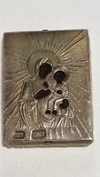 Régi  orosz ikon  84 jelzett, reprodukció XX közepe század ezüst keretben. Szent Anya ""Szeretet".