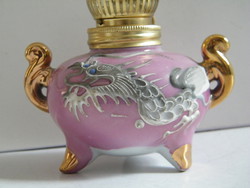 Small dragon porcelain kerosene lamp