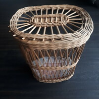 Large wicker storage basket