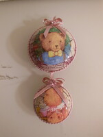 Christmas tree decoration - macis x 10 x 3 cm - patterned on both sides - Austrian - beautiful flawless