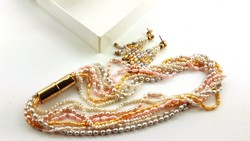 14k Gold Jewelry Set with Pearls