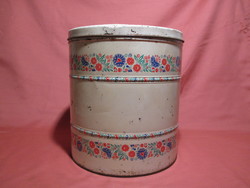 Old large metal flour box, spice holder