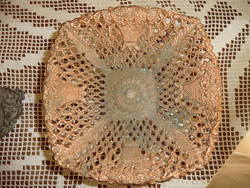 Offering brass footed offering bowl with openwork pattern with fine workmanship, in folded condition 18x18x9