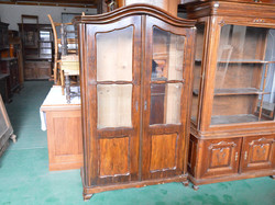 Antik Bieder könyves szekrény (csiszolt)