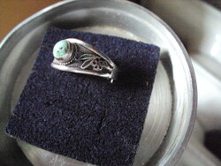 Ezüst gyűrű türkizzel állítható méret