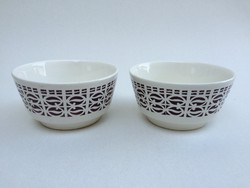 Old granite vintage brown patterned bowl bowl 2 pcs