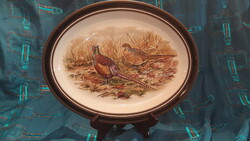 Game, pheasant large oval bowl, decorative bowl (m3059)