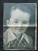 1944 On the title page istvánka horthy istván 3 years old - ady endre - ii. World War picture Sunday newspaper