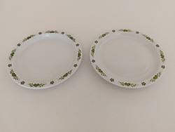 Retro lowland porcelain green floral small plate 2 pcs