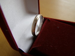 Men's gold wedding ring, bicolor