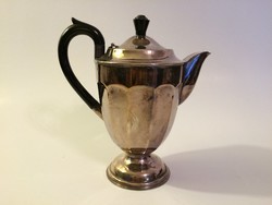 Sheffield régi teás kiöntő vintage kávés talpas fém kanna fémjelzett