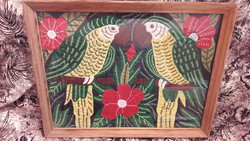 Parrot bird patchwork picture (l3129)