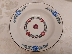 Old folk wall plate decorative plate with flowers