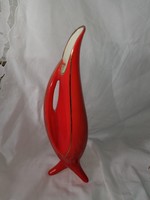 Art deco piros modern pingvin váza