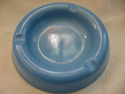Retro light blue enameled, enameled ashtray