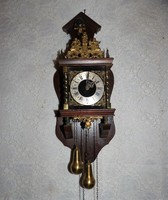 Dutch wall clock / pear weight.