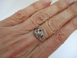 Régi kis  markazitos ezüst gyűrű