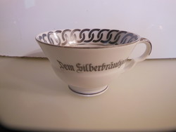 Cup - Bavarian - silver-plated - porcelain - 2.5 dl - perfect