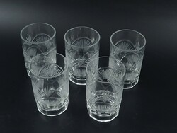Set of 5 personal glass glasses