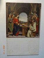 Old painting postcard - Pietro Vannucci: Vision of Saint Bernard