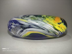 Colored glass paperweight