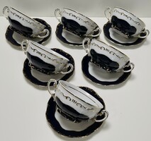 Zsolnay Pompadour III 6 személyes Leveses csészék / készlet