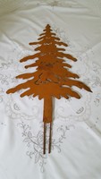 Patinated, fashionable rust-colored sheet metal pine wood 45 cm.