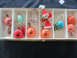 Old Christmas glass Christmas tree decoration set of 10 pieces