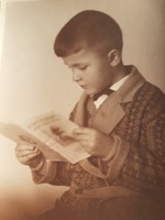 Old children's photo 1930 vintage photo of little boy
