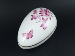 Herend pink Victoria patterned egg bonbonier