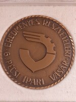 6. Pécs industrial fair bronze plaque in its own box