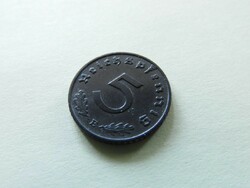1942 E cink német 5 pfennig - náci Reichspfennig nagyon RITKA extra állapot !!! (HTF36)