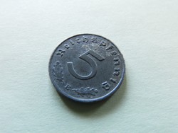 1942 E cink német 5 pfennig - náci Reichspfennig nagyon RITKA !!! (HTD33)