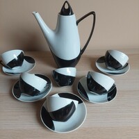 Fekete fehér pingvin porcelán kávés készlet