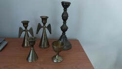 (K) 2 candle holders with angels for sale