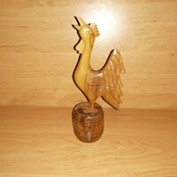 Retro carved wooden rooster 20 cm high (s)