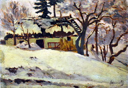 Márton Faragó (1880-1956): homestead in the snow-covered forest