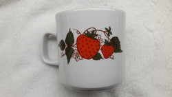 Children's mug with strawberry and strawberry
