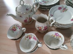 Bareuther Bavaria porcelán étkészlet+teás készlet+tálaló szett - 6 személyes - 39 darabos